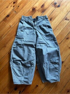 OSKA Grey Barrel Leg Pants Size 0 (USA 4)